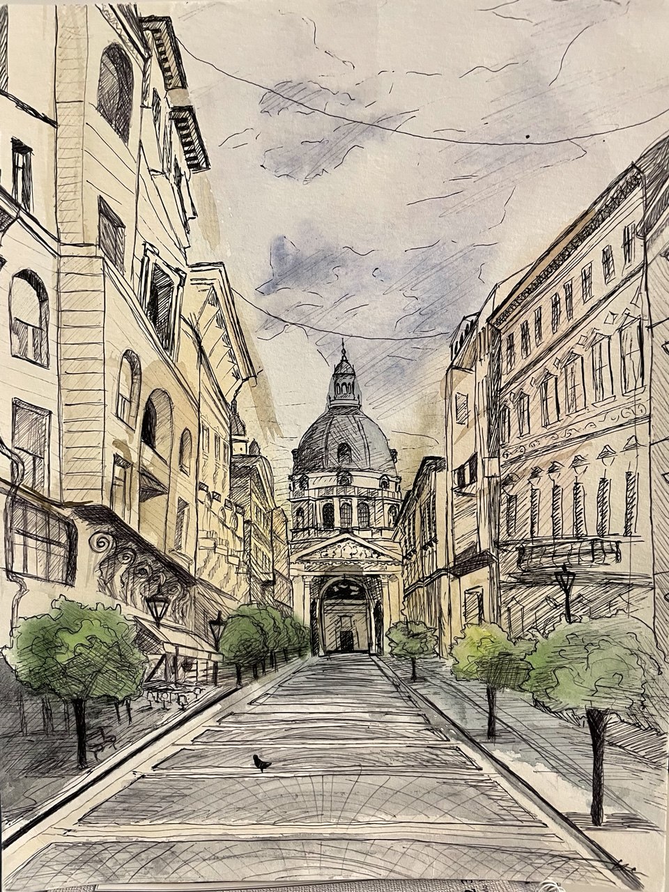 Street Toward the Basilica