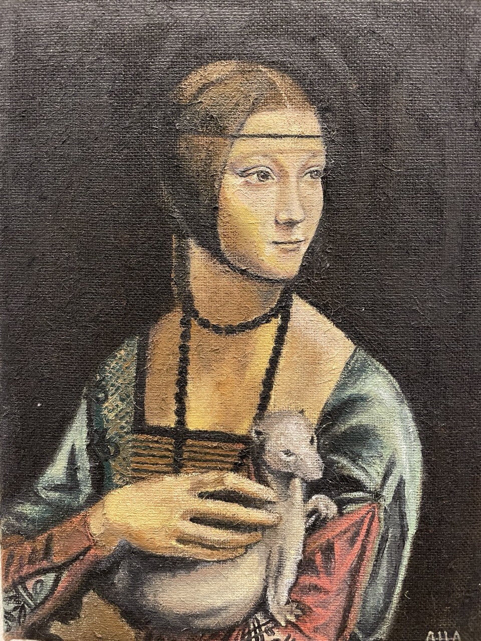 After Leonardo — Lady with an Ermine